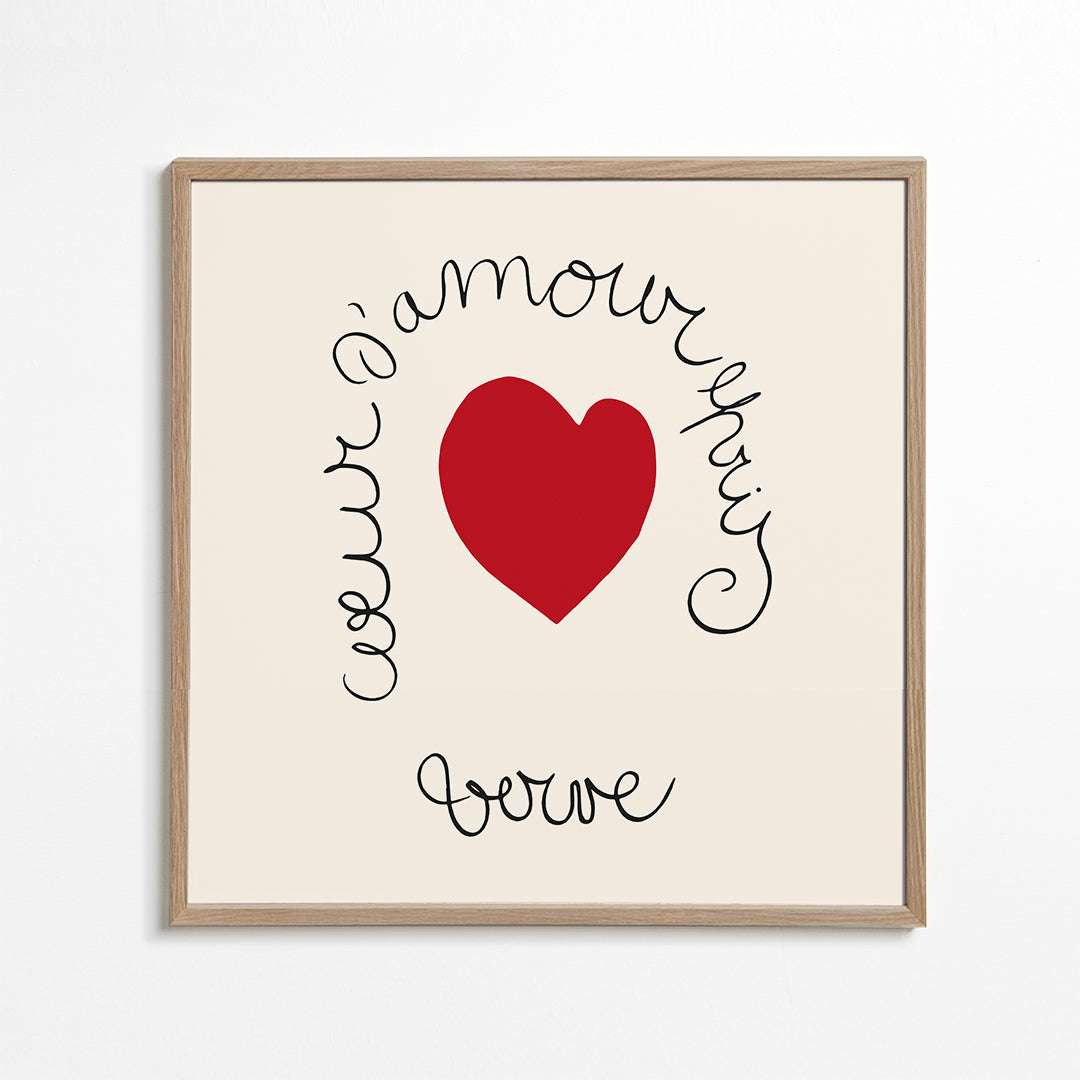 Henri Matisse "Coeur d'Amour Epris - Verve" love print - Square