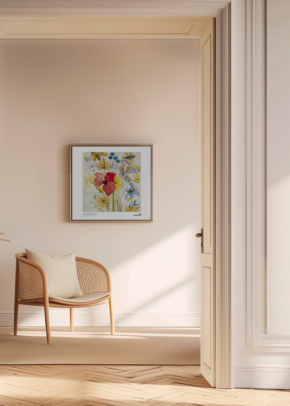 Salvador Dali fleurs II - Square