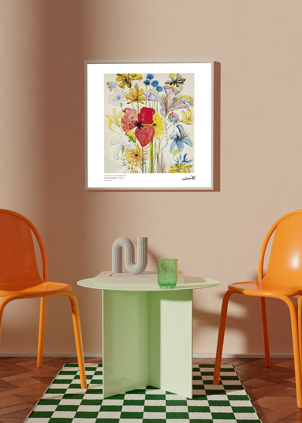 Salvador Dali fleurs II - Square