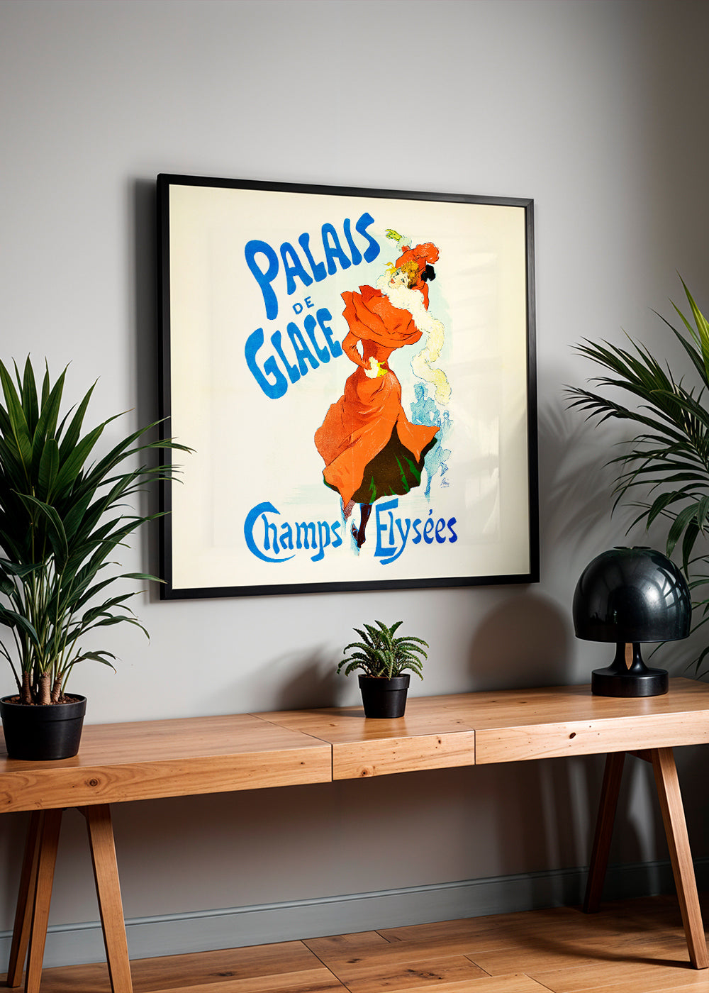 Vintage poster for the Palais de Glace ice skating rink, Champs-Elysees, Paris - Square