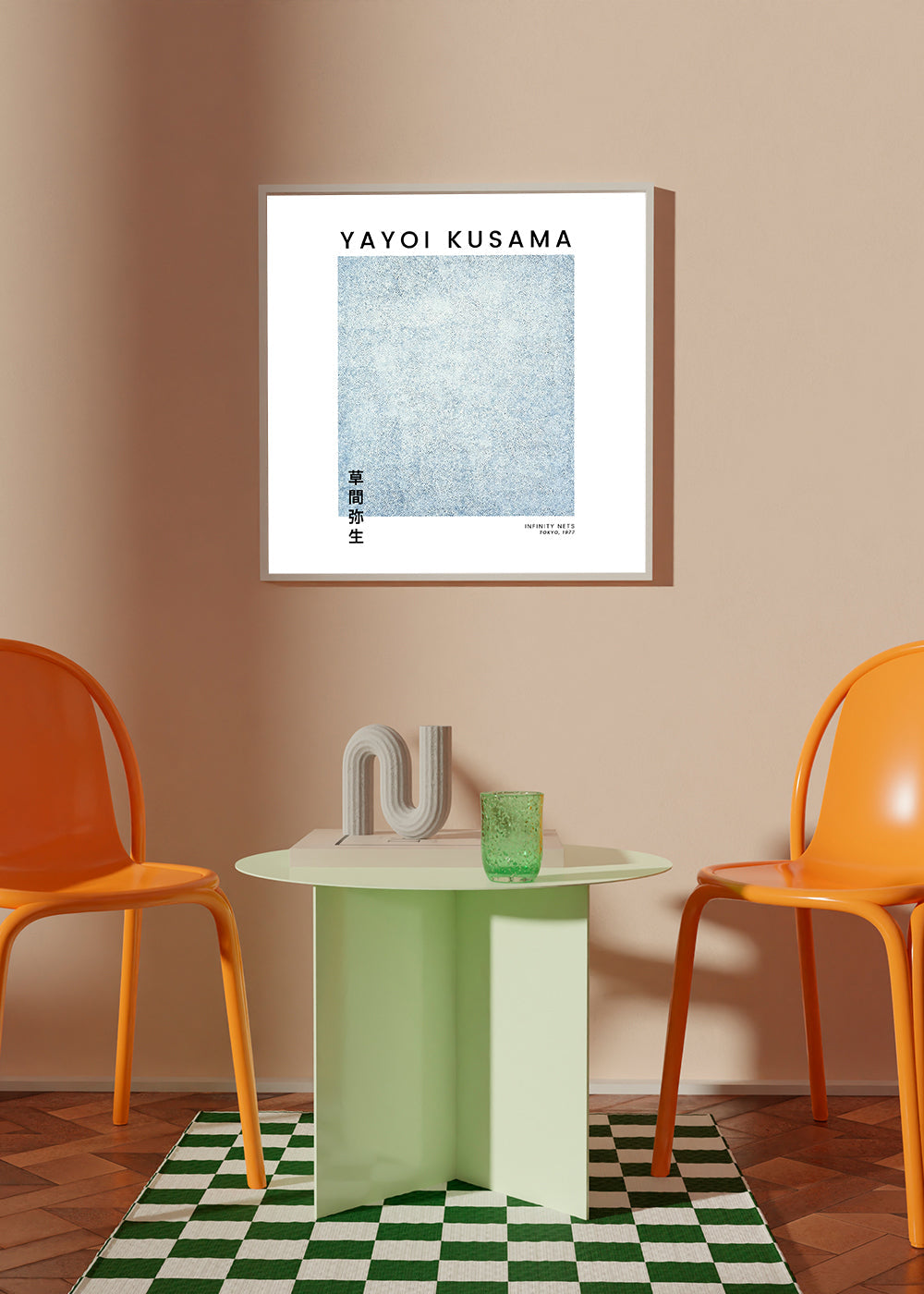 Yayoi Kusama Infinity Nets exhibition poster - Square