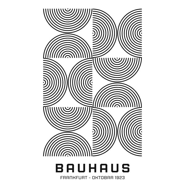 Bauhaus Black and White Exhibition Poster  1923 - Square