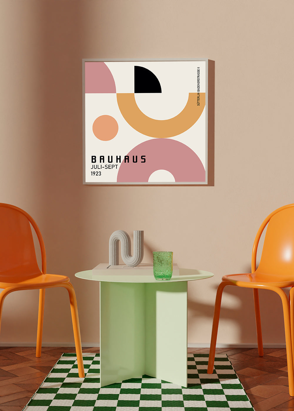 COLORFUL BAUHAUS NO.1 POSTER - Square