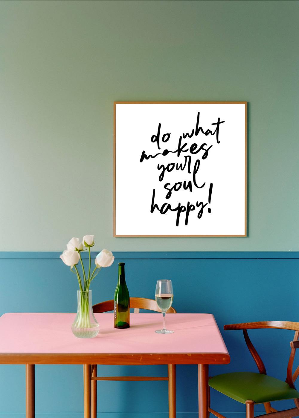 Do what makes your soul happy quote poster - Square