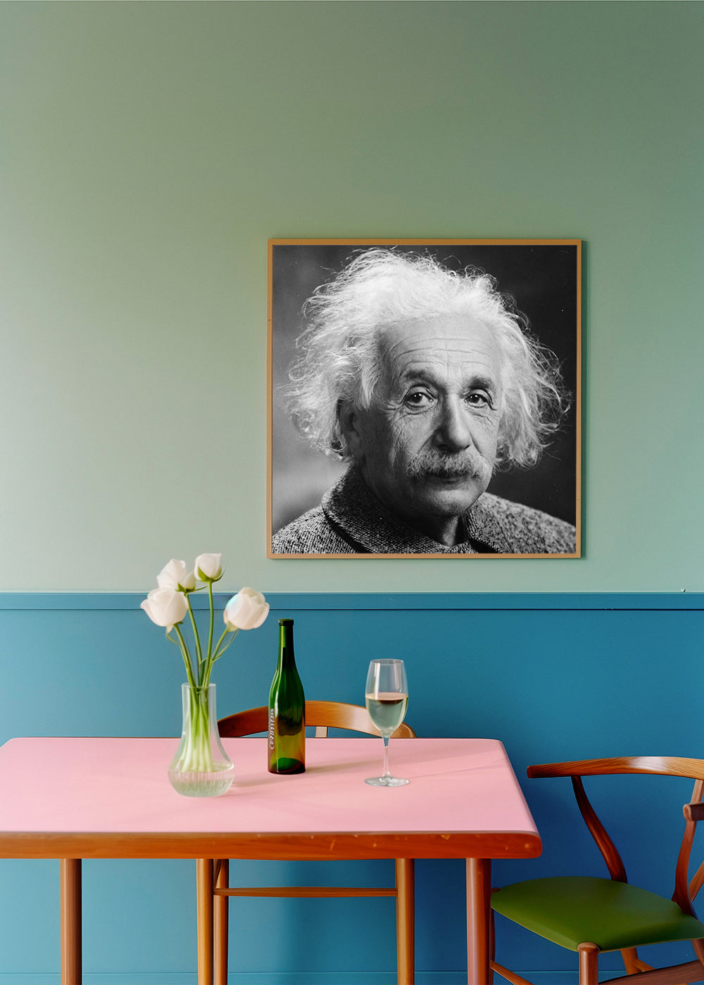 Albert Einstein vintage photograph - Square