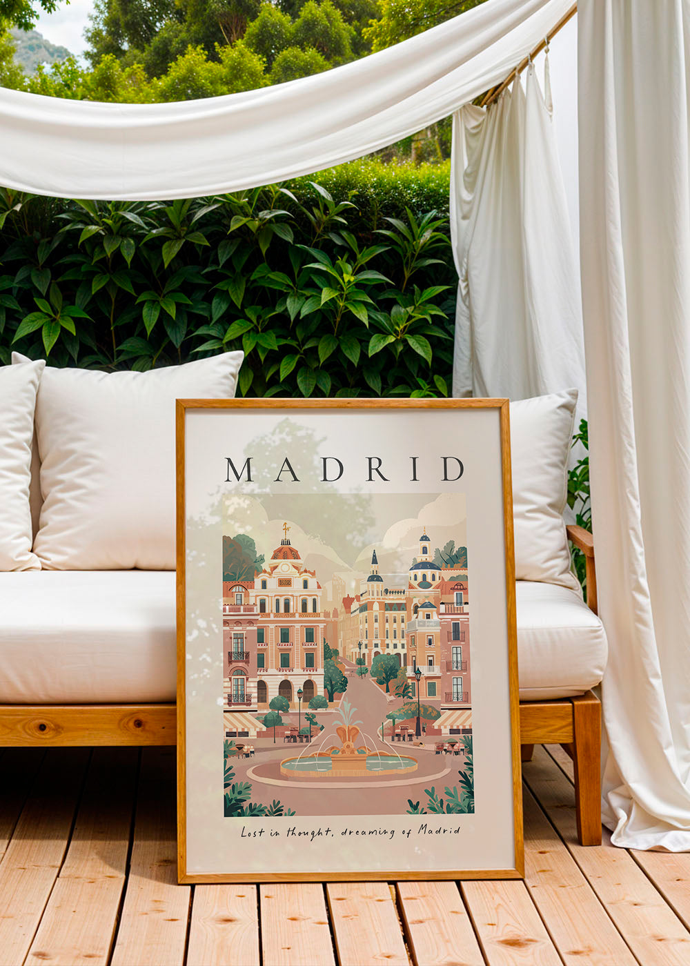 City art Madrid fountain square print | Wall art, framed prints