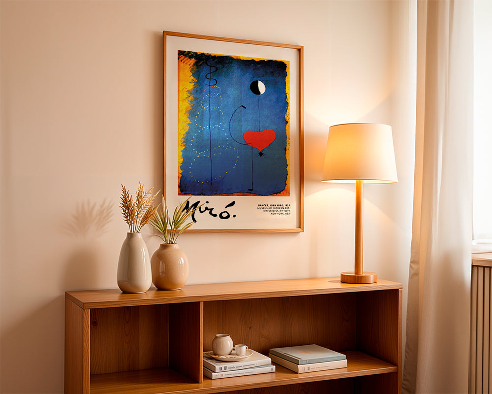 Scandinavian wall art Joan Miro, Dancer II | Wall art, framed