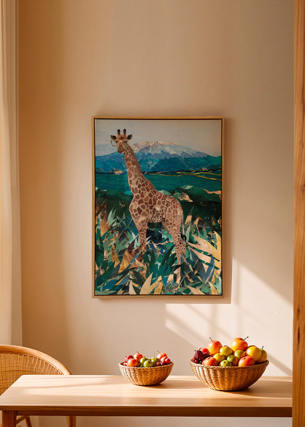 Giraffe's morning walk