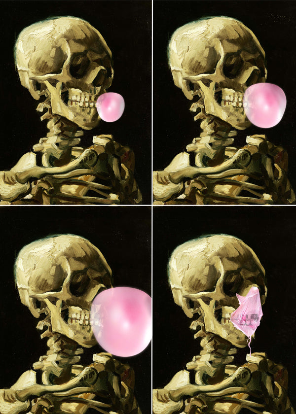 Skull gum explosion