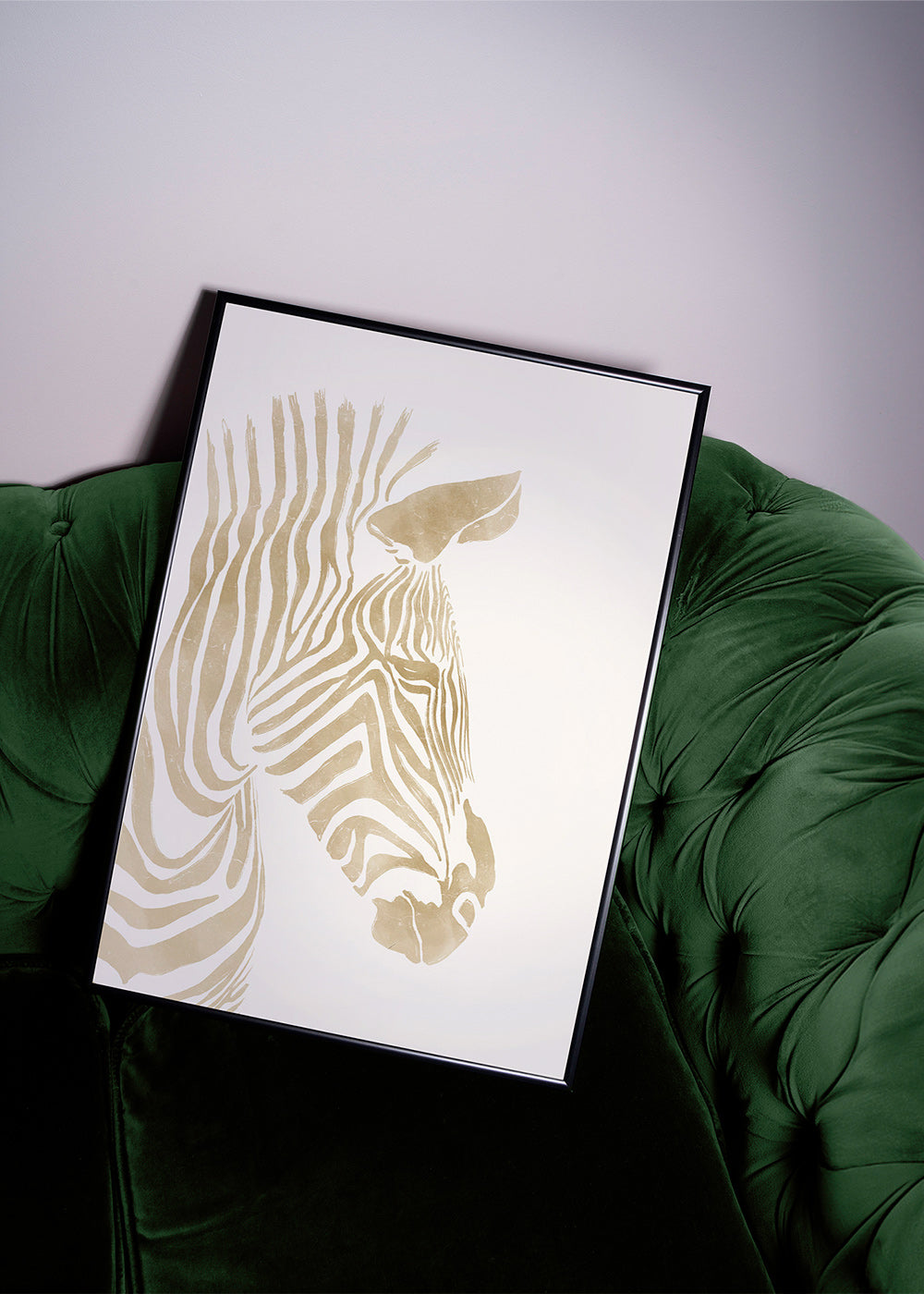 Cuadro de cebra minimalista beige – Product1