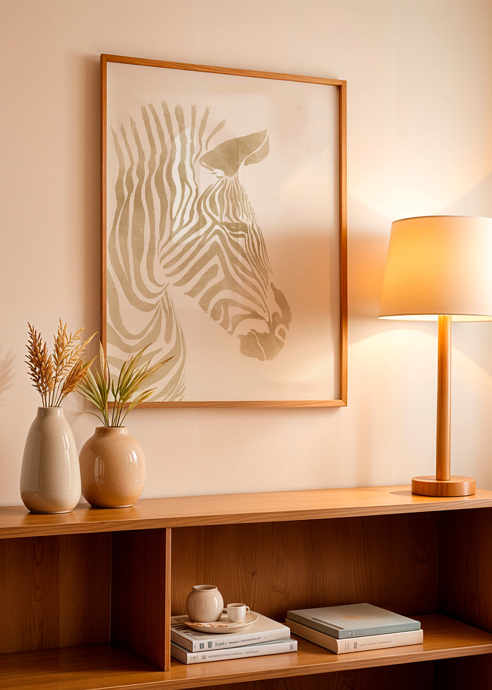 Cuadro de cebra minimalista beige – Product3