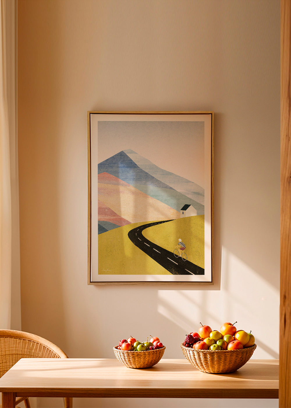 Landscape art Cycling in the mountains