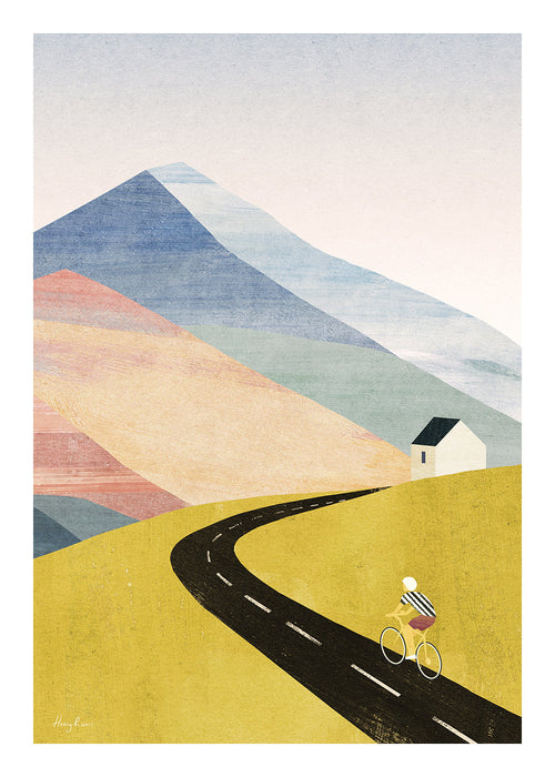 Landscape art Cycling in the mountains