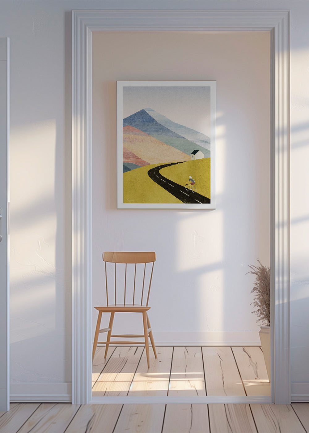 Landscape art Cycling in the mountains