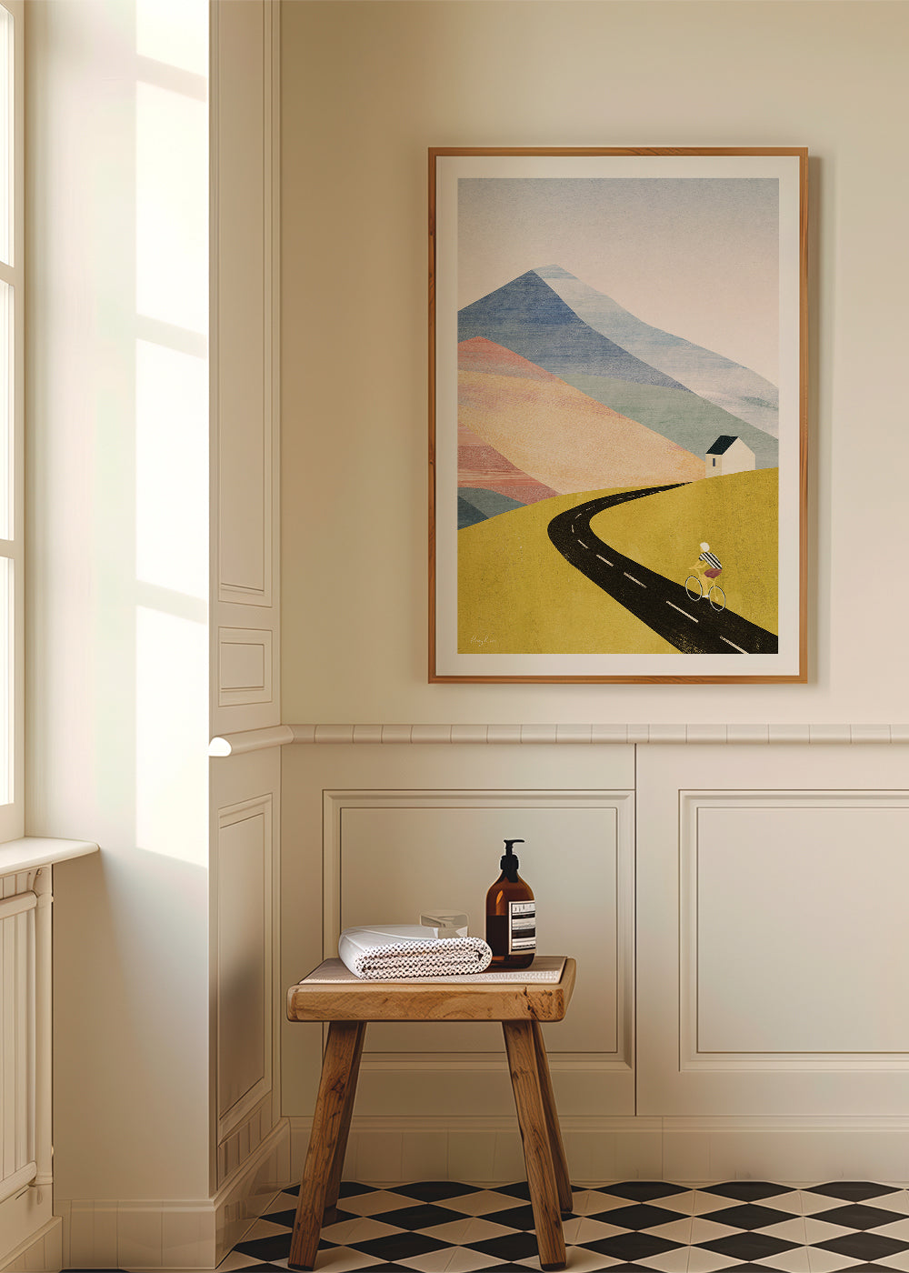 Landscape art Cycling in the mountains