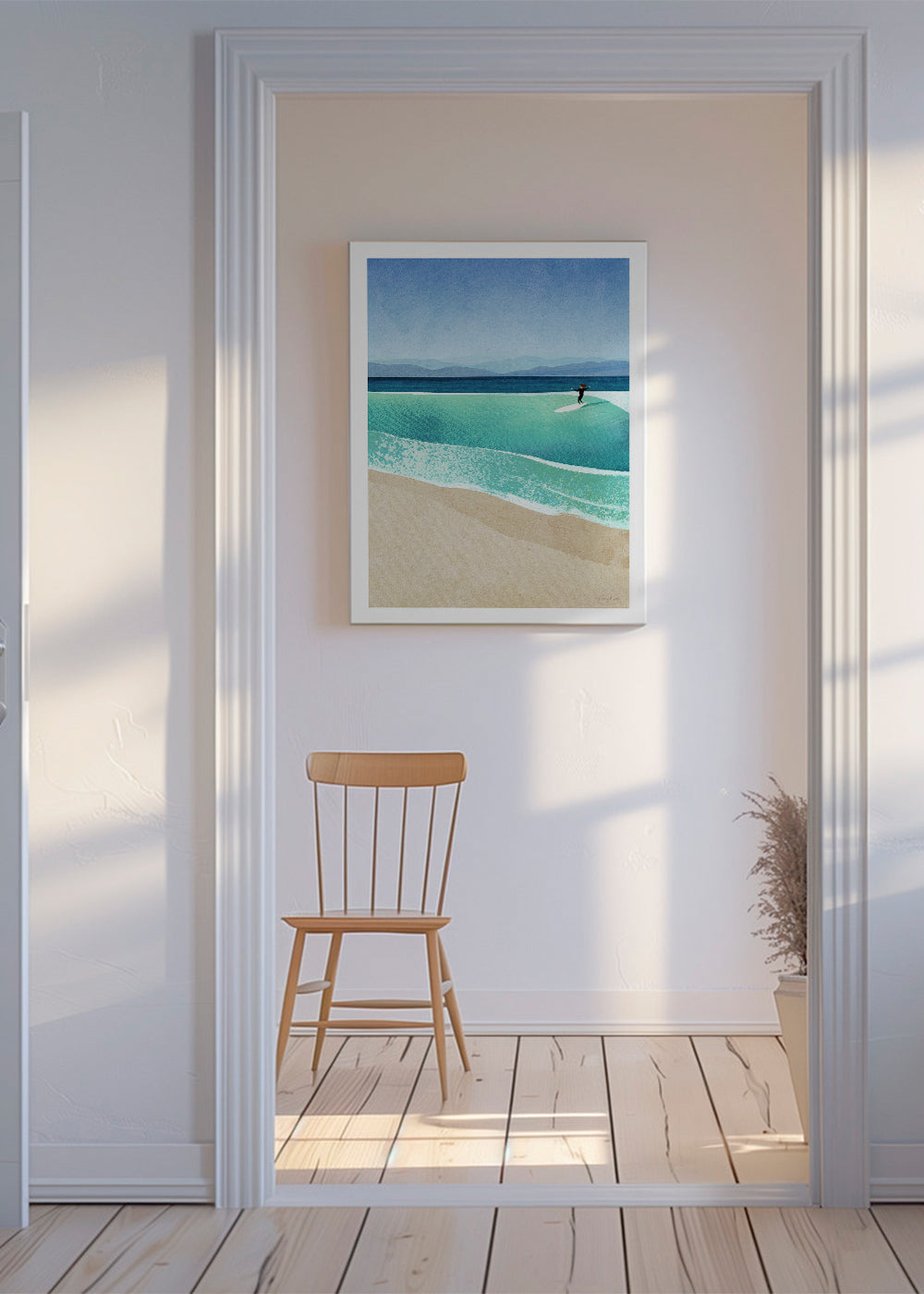 Landscape art Surfing the perfect wave