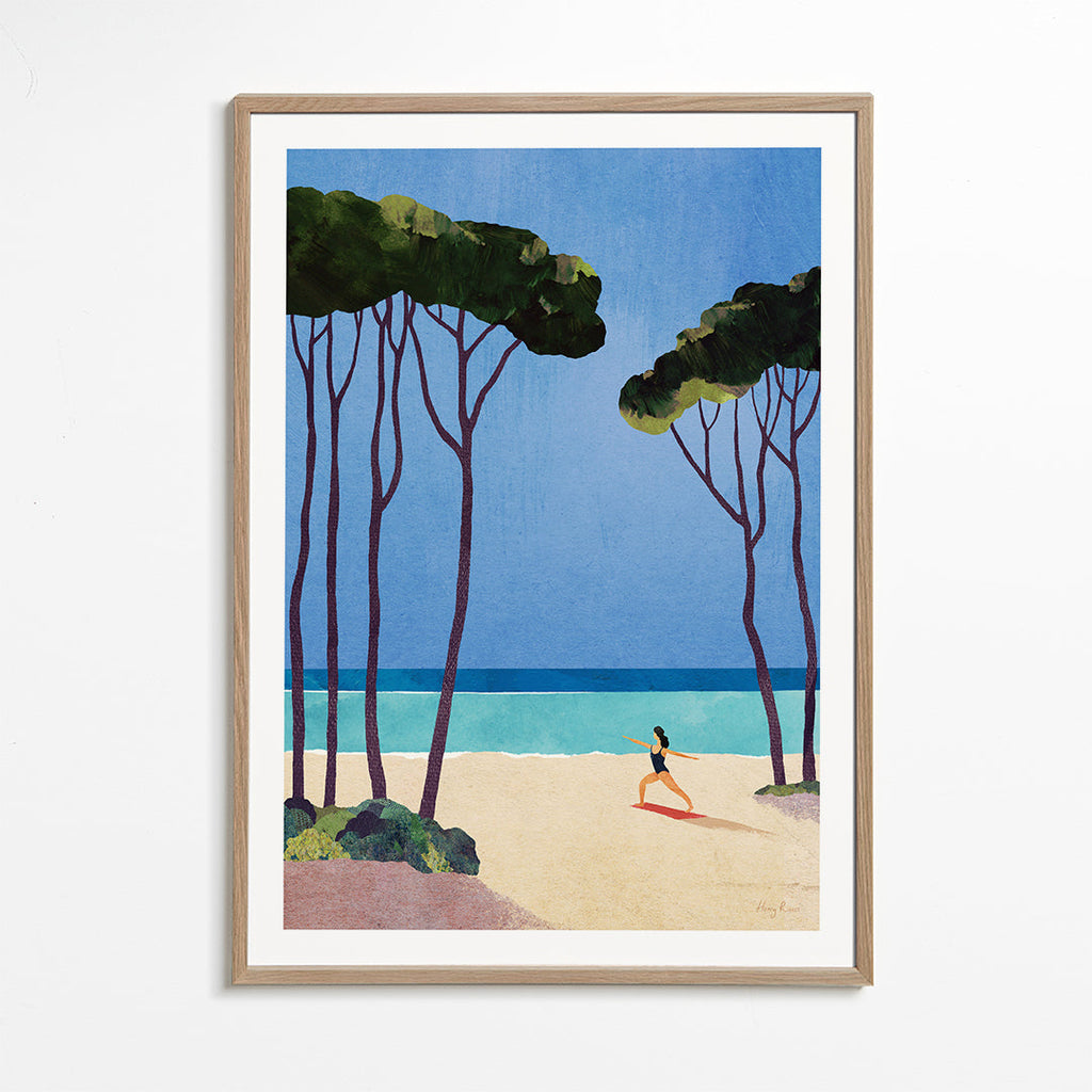 Landscape art Beach yoga