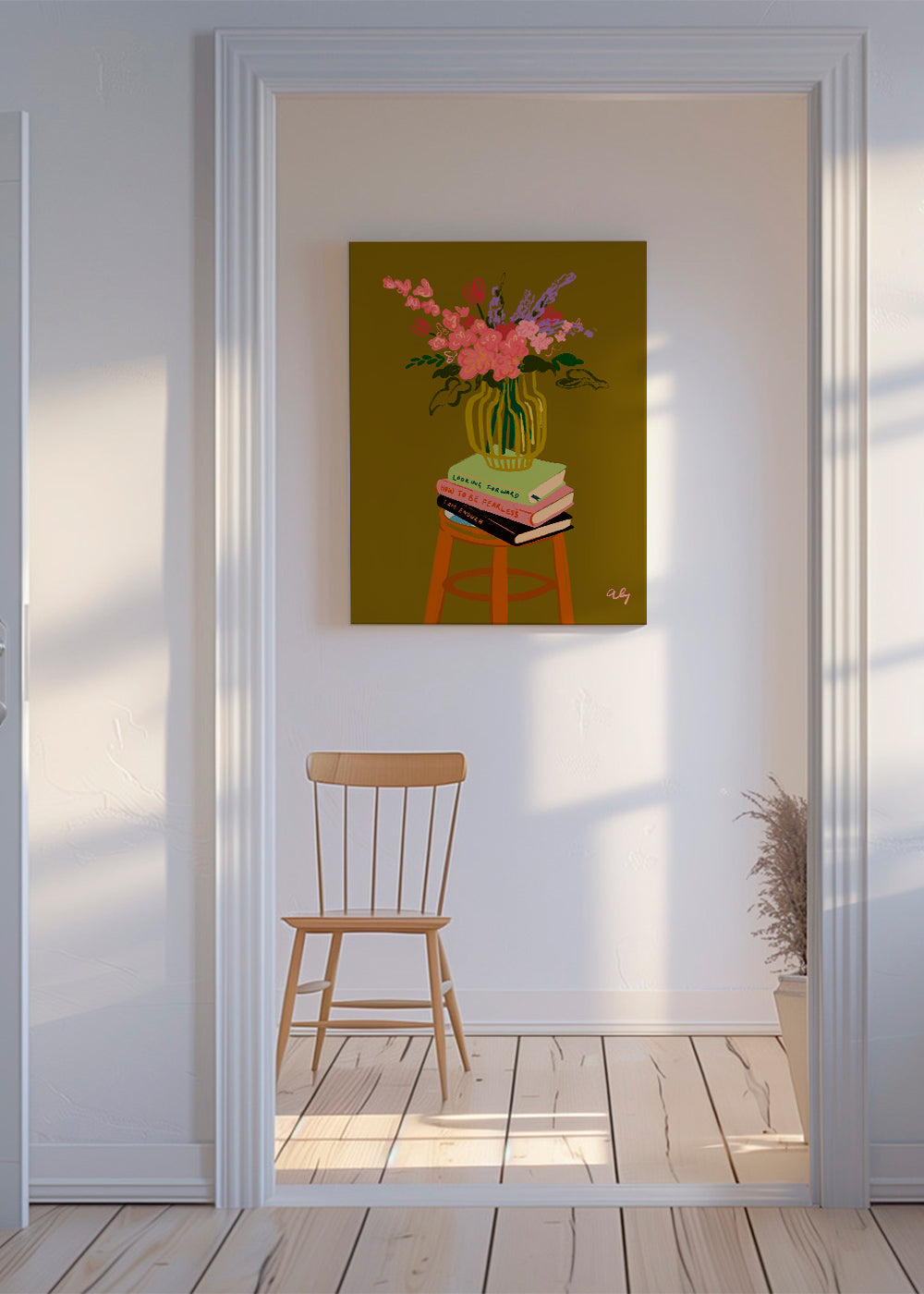 Floral Vase - Arty Guava 