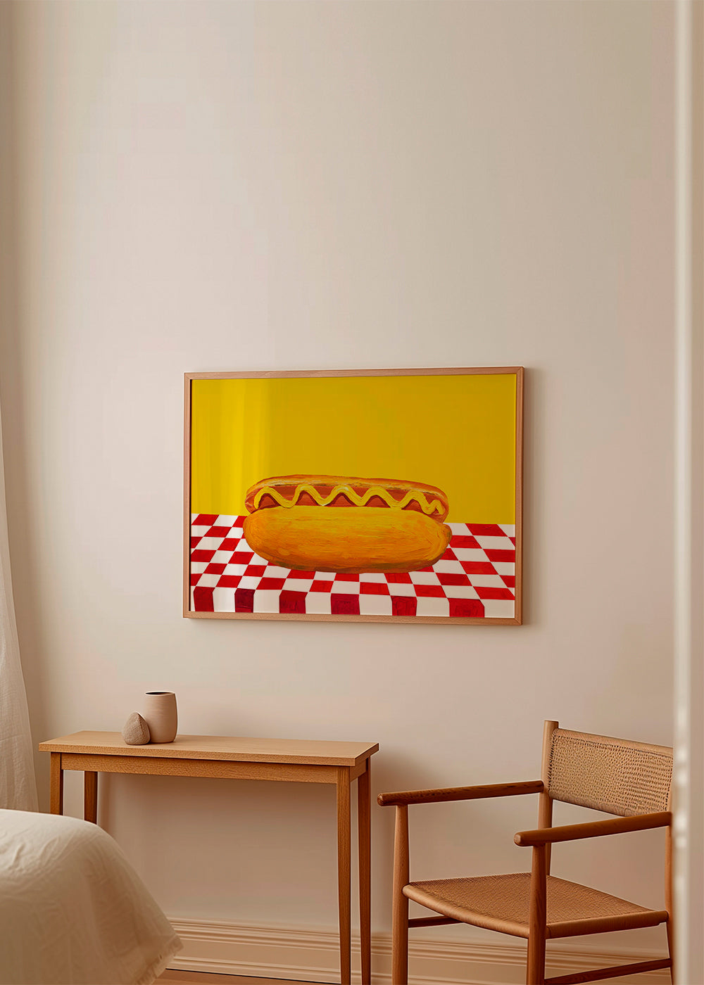 Hot Dog With Mustard Red Check Yellow - Alice Straker 