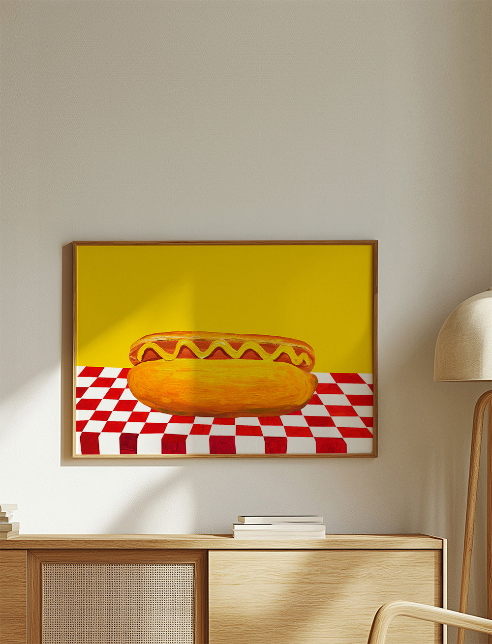 Hot Dog With Mustard Red Check Yellow - Alice Straker 