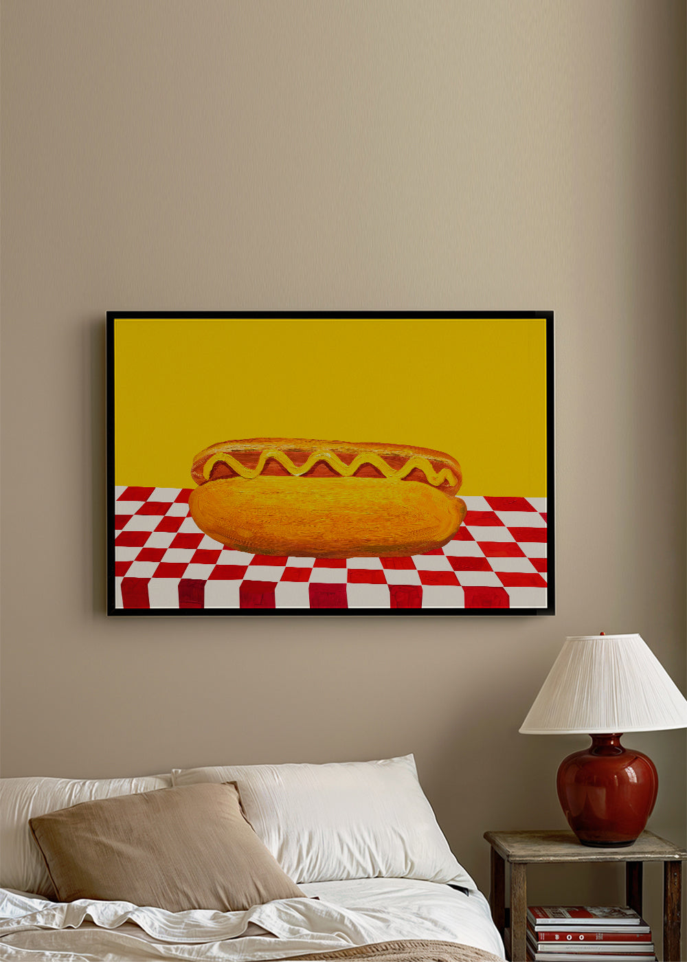 Hot Dog With Mustard Red Check Yellow - Alice Straker 