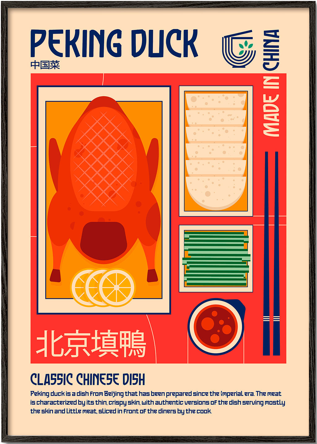 Peking Duck Japanese Food Print - Retrodrome  