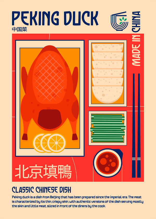 Peking Duck Japanese Food Print - Retrodrome  