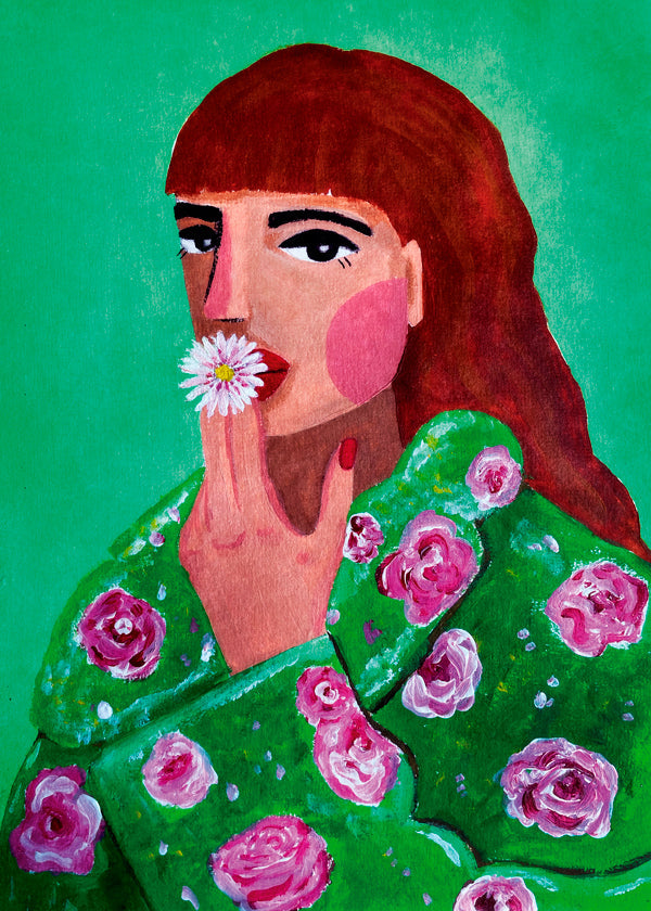 Woman Smoking a Flower - Raissa Oltmanns 