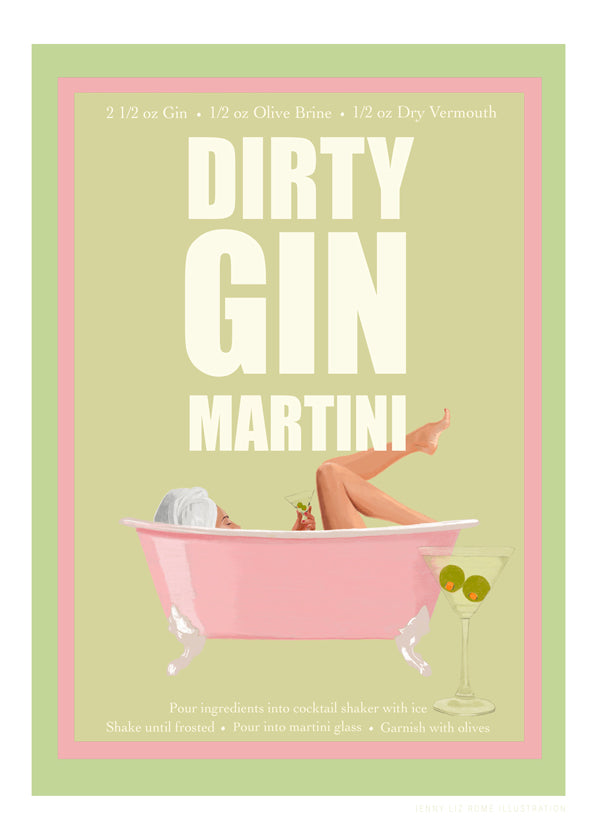 Jlr Cocktails- Dirty Gin Martini - Jenny Liz Rome