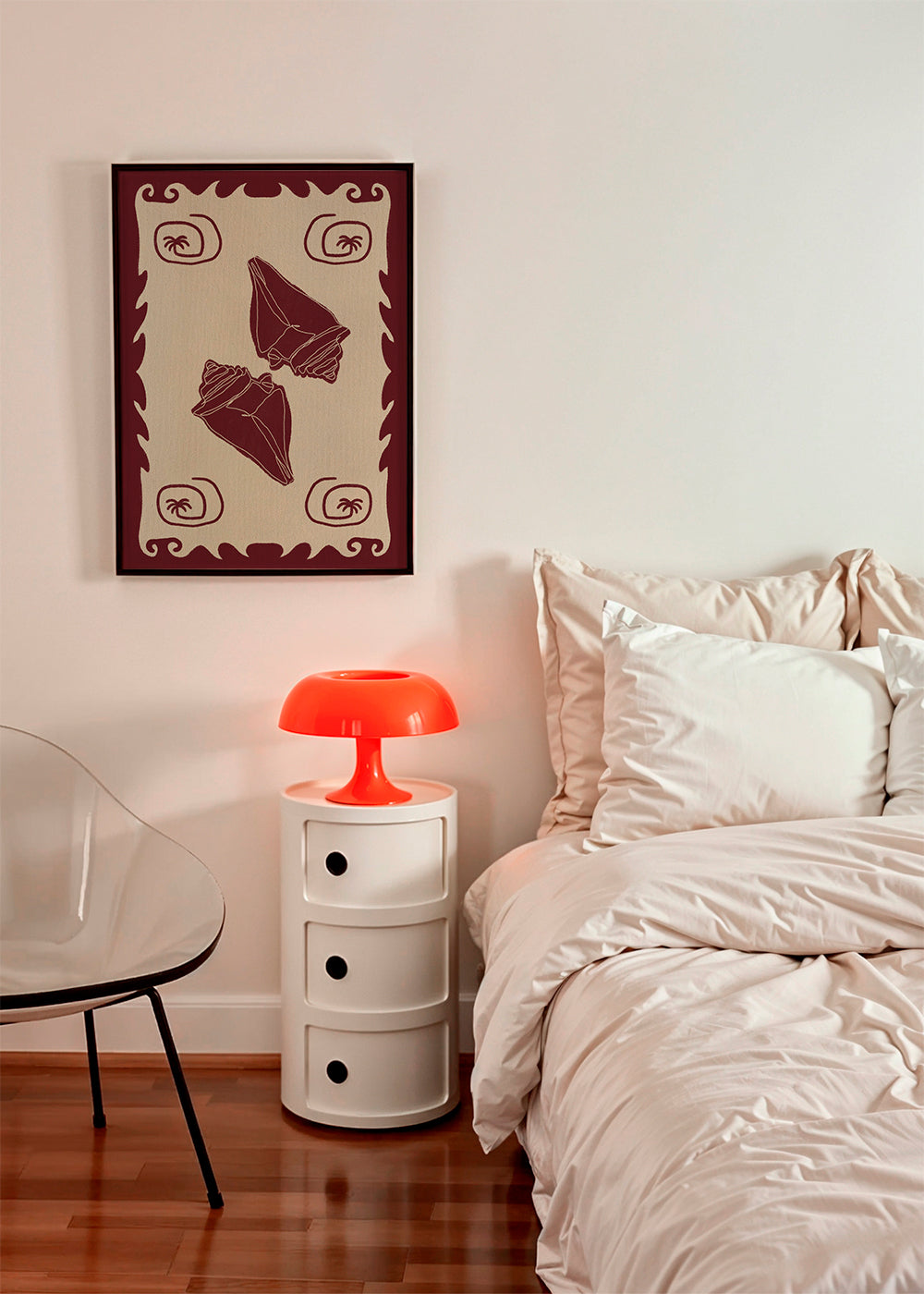 Illustration Red Seashell Stories