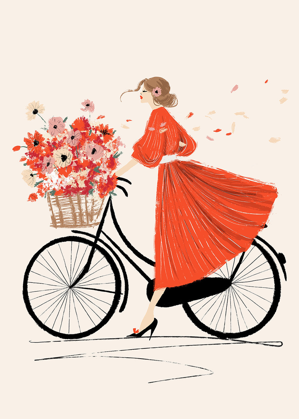 Illustration À bicyclette
