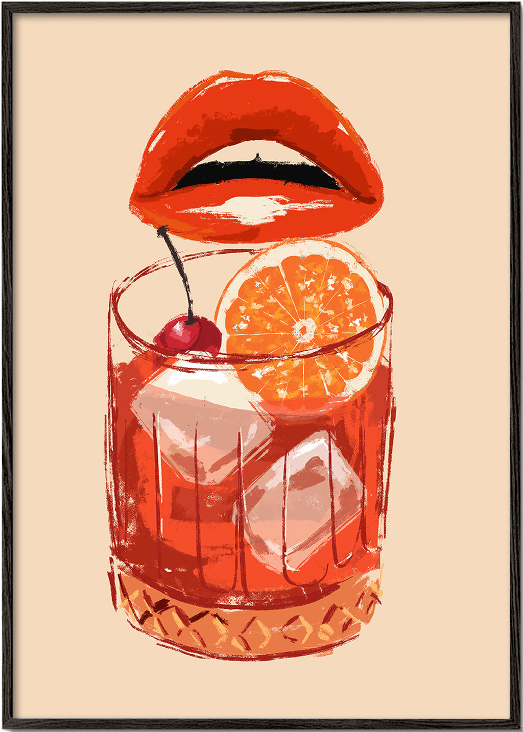 Old fashioned cocktail