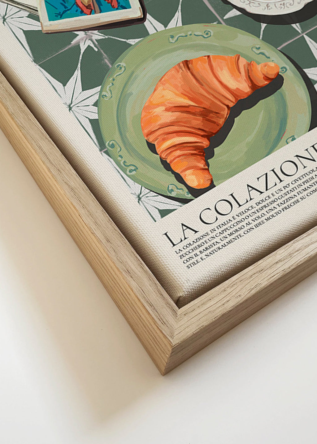 Kitchen art collage with croissant