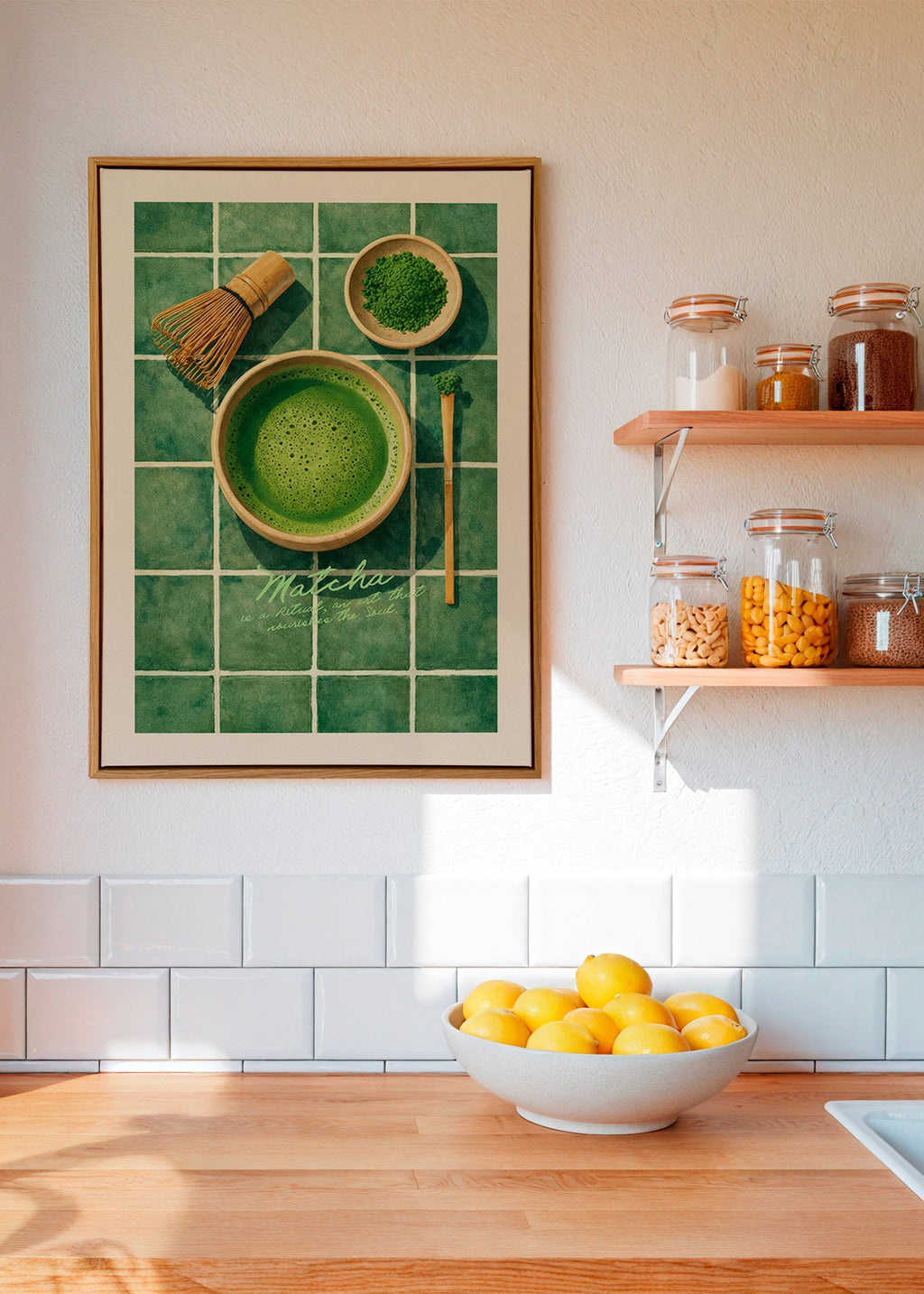 Kitchen art: Matcha bowl composition