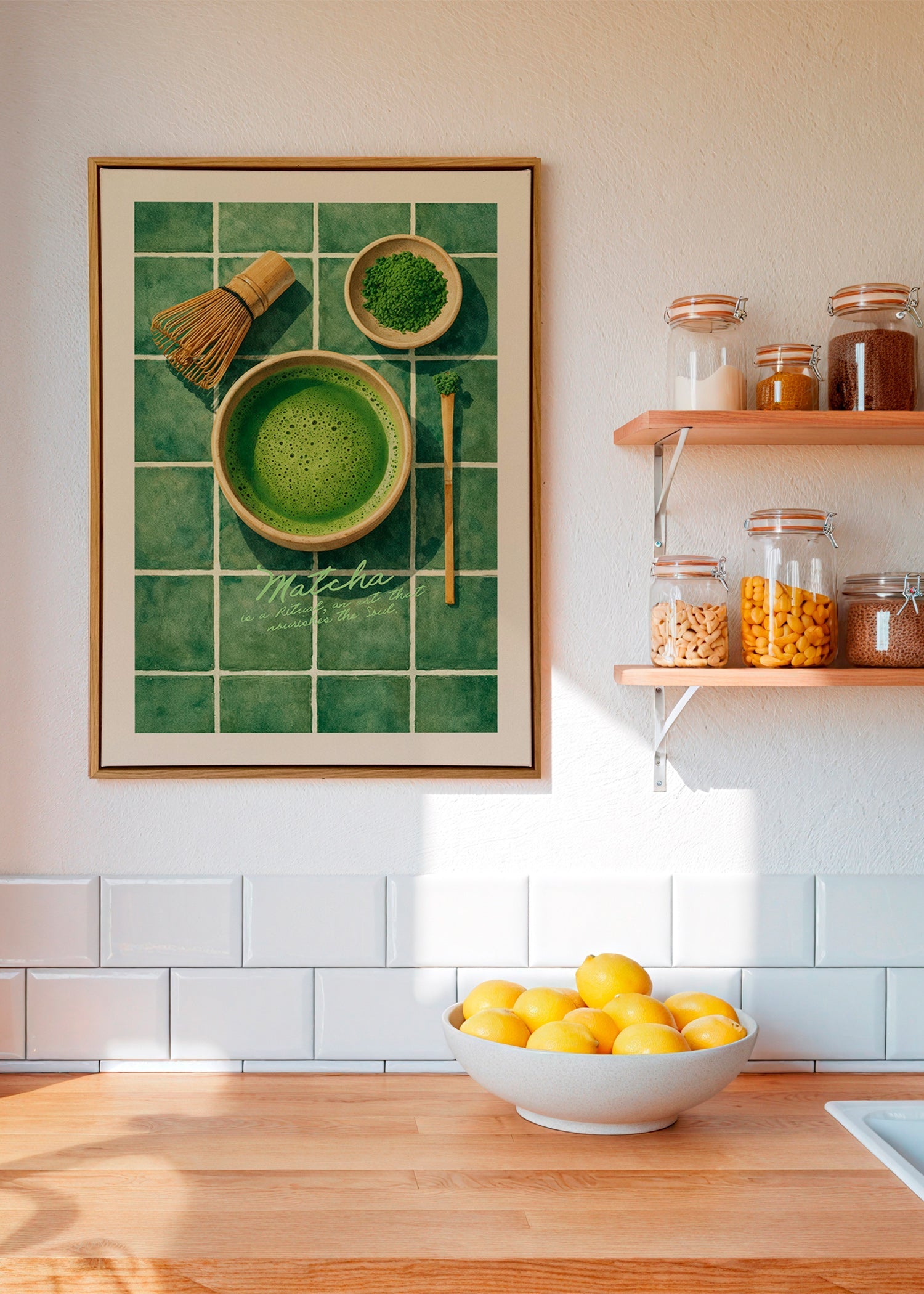 Kitchen art: Matcha bowl composition