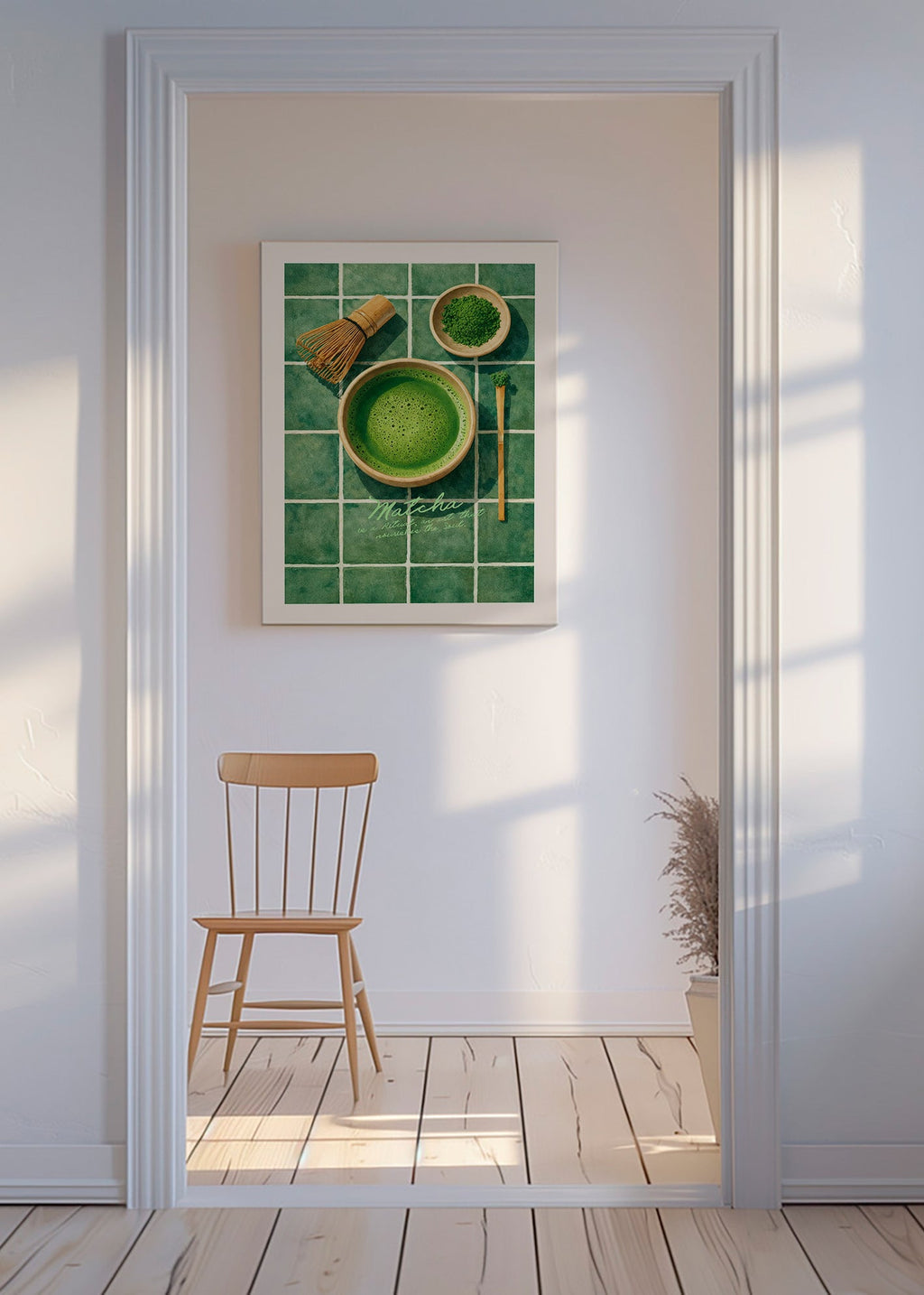 Kitchen art: Matcha bowl composition