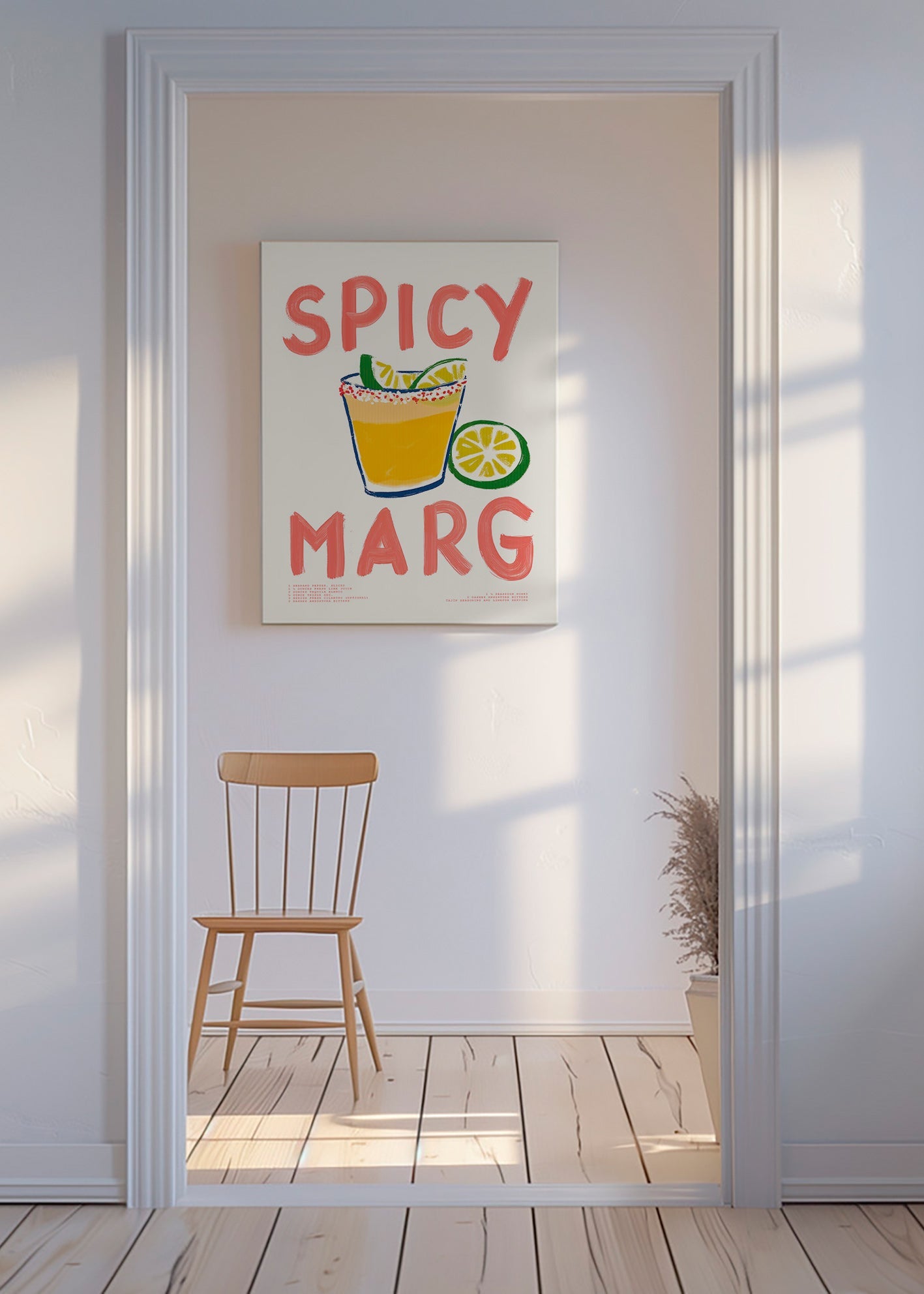 Kitchen art: illustrated spicy margarita
