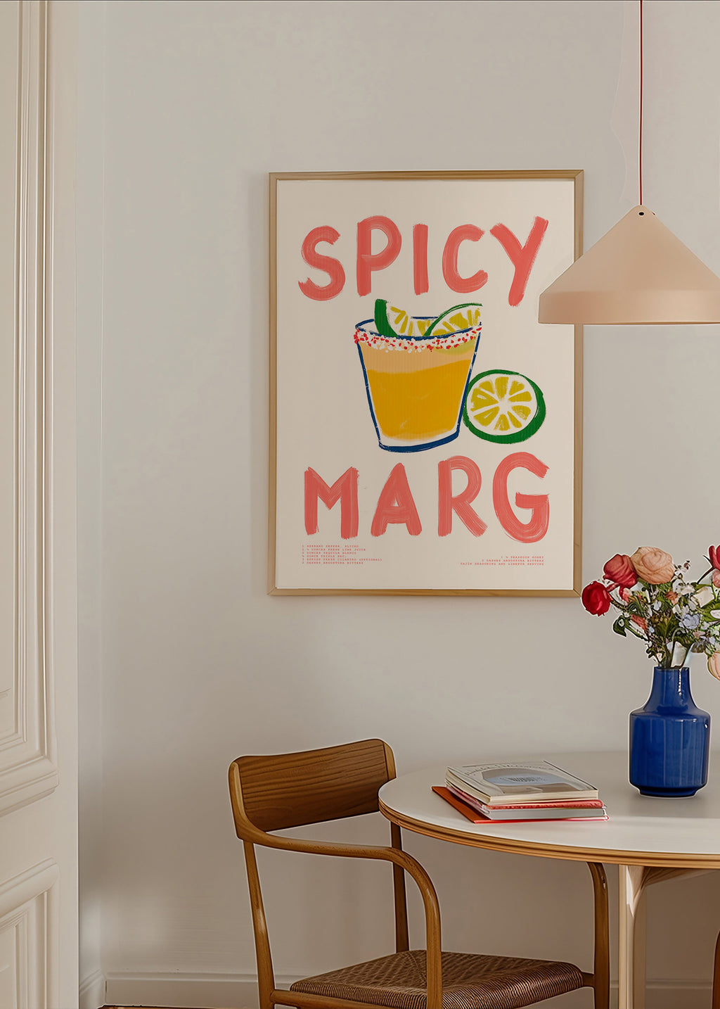 Kitchen art: illustrated spicy margarita