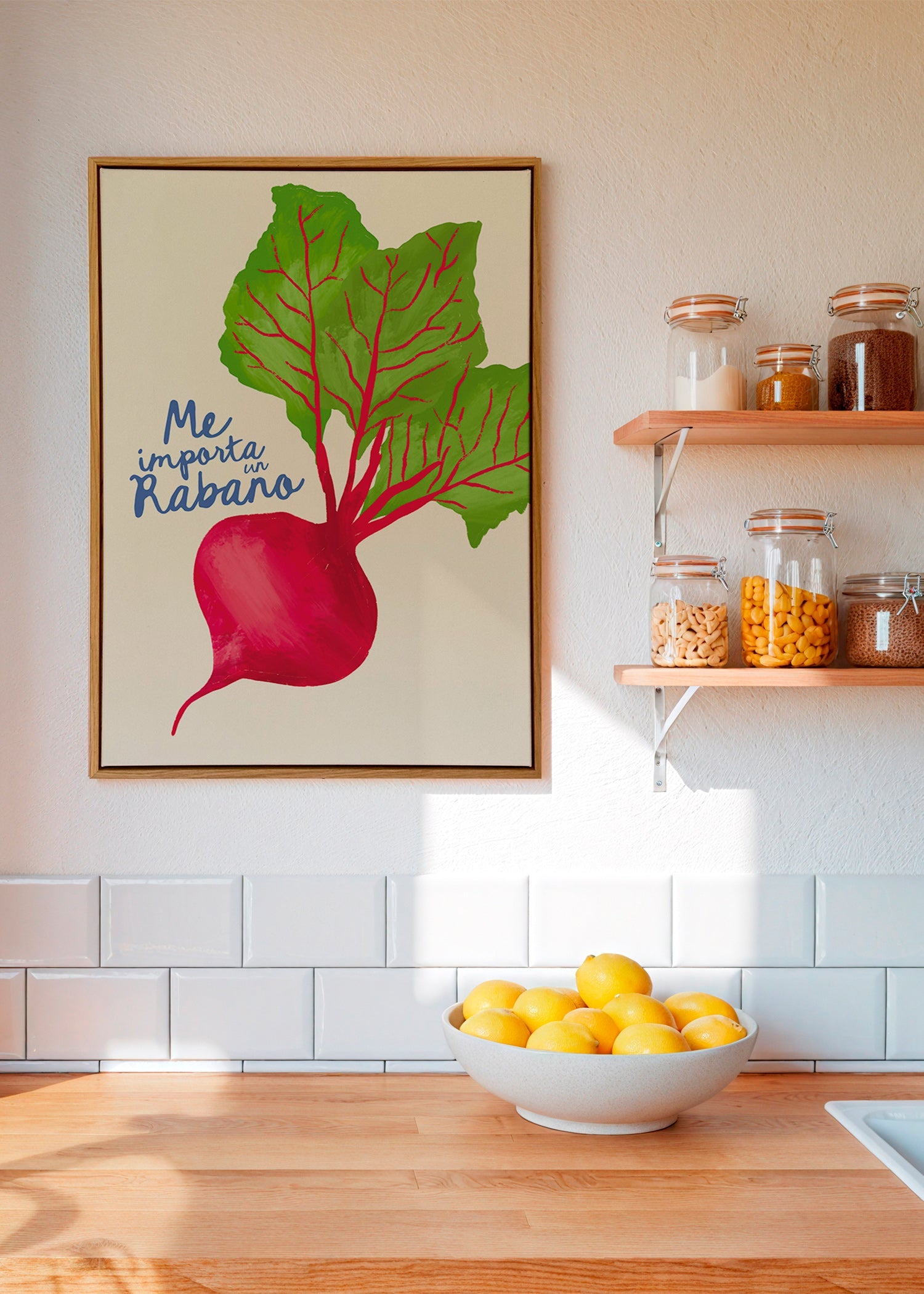 Kitchen art radish illustration