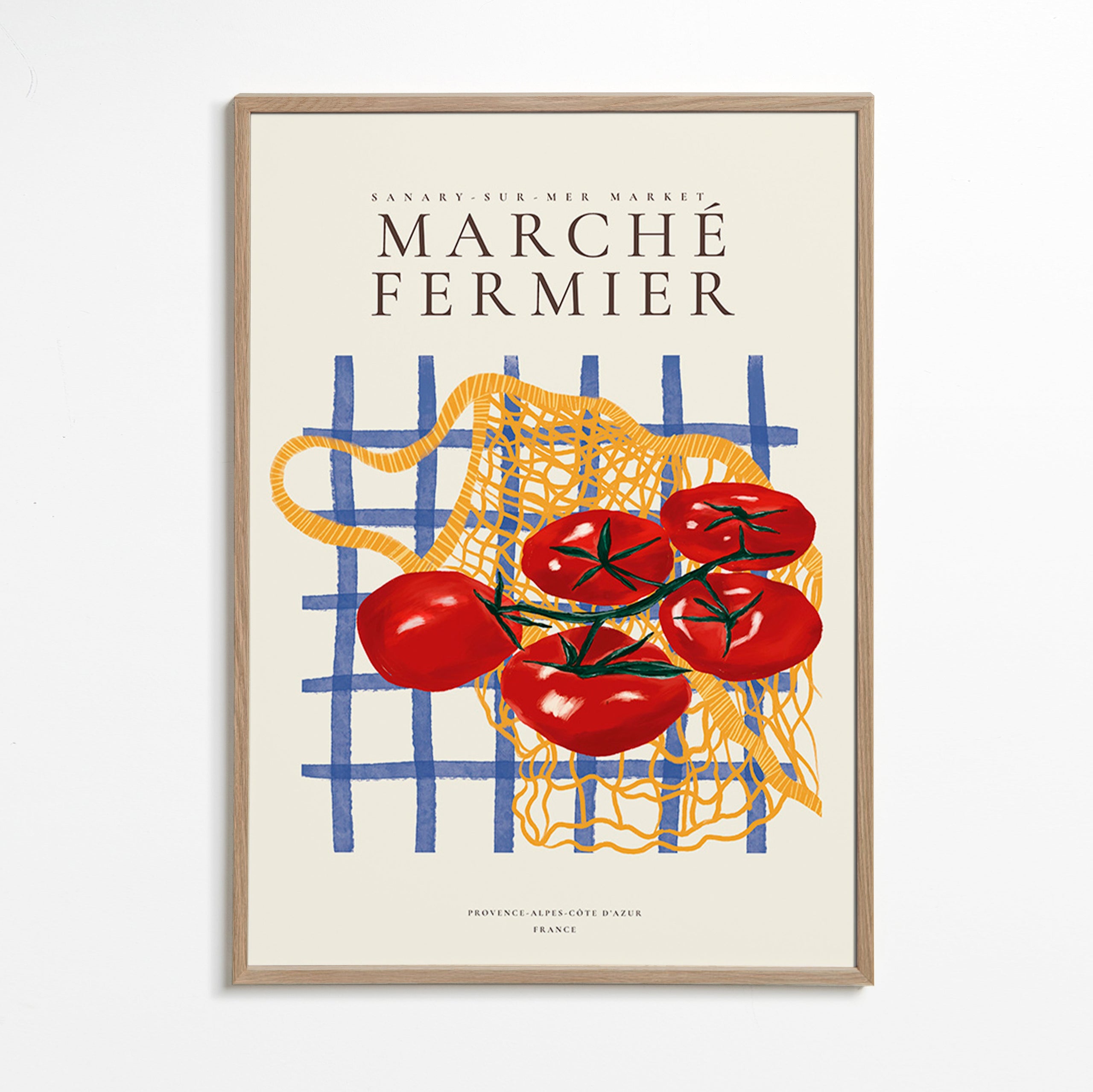 Kitchen art tomatoes in net