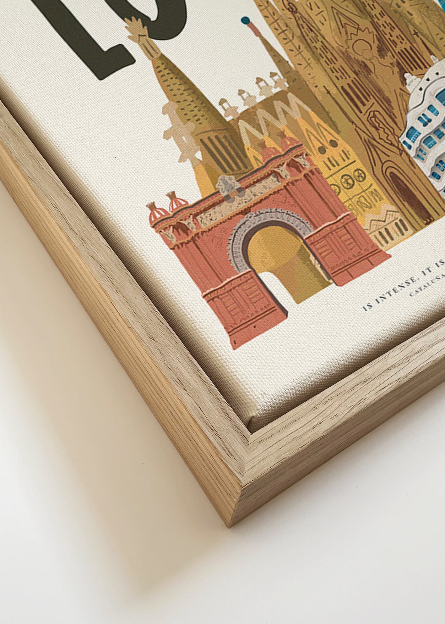 City art Barcelona illustrated skyline