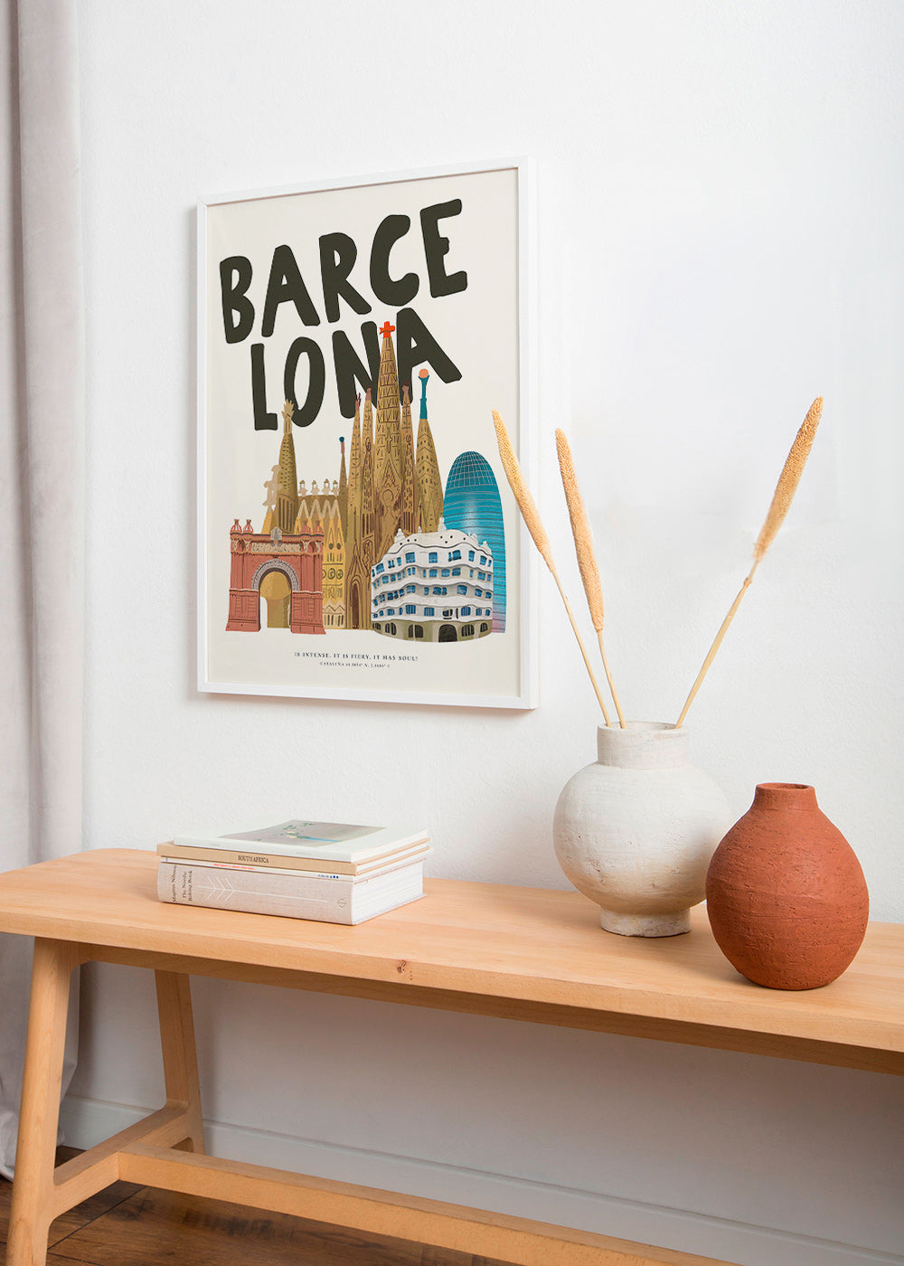 City art Barcelona illustrated skyline