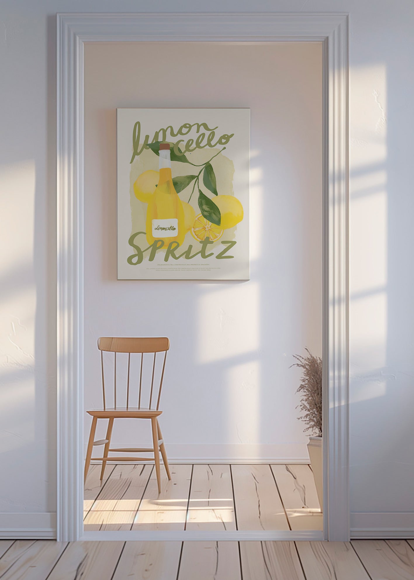 Kitchen art Limoncello Spritz illustration