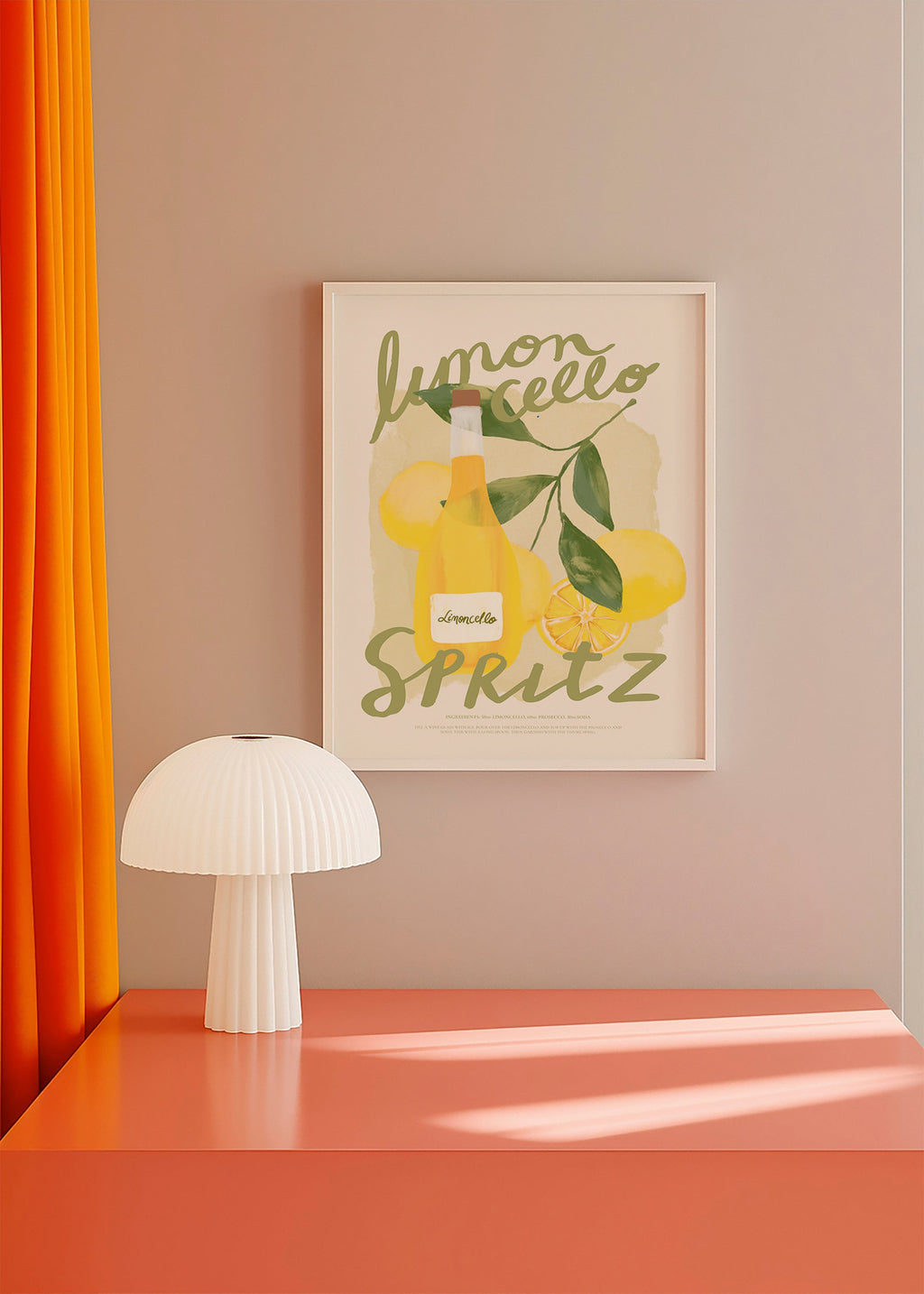 Kitchen art Limoncello Spritz illustration