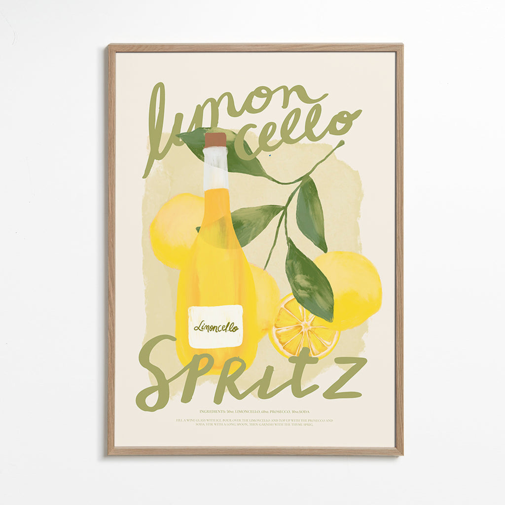 Kitchen art Limoncello Spritz illustration