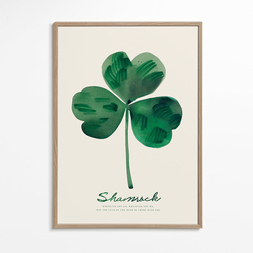 Botanical print Shamrock watercolor clover