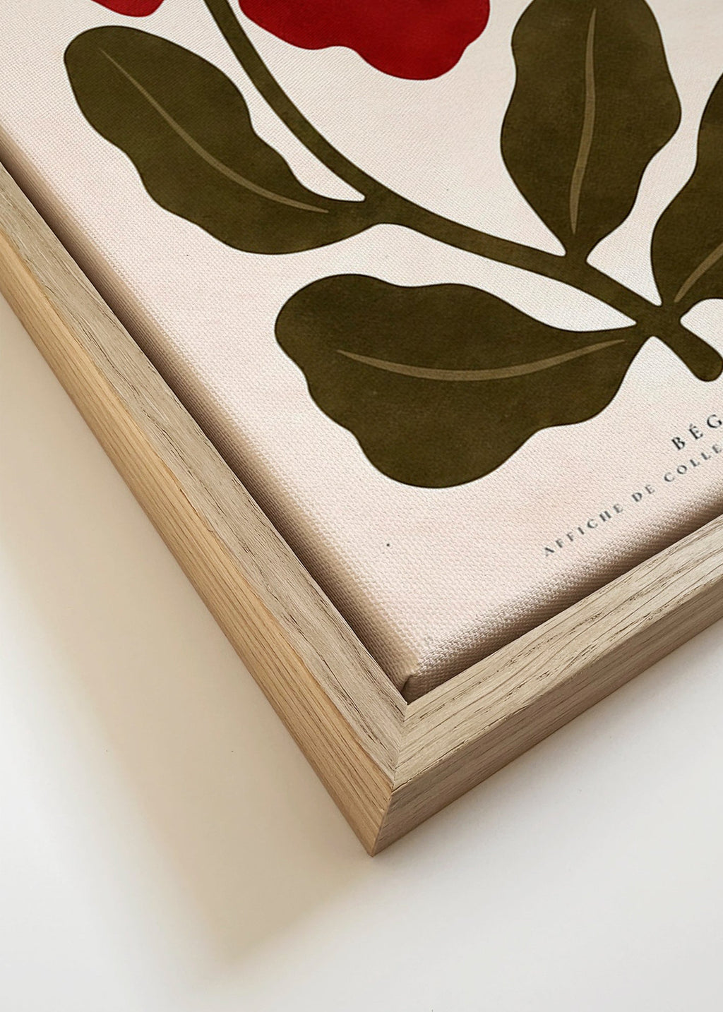Botanical print: Red begonia artwork