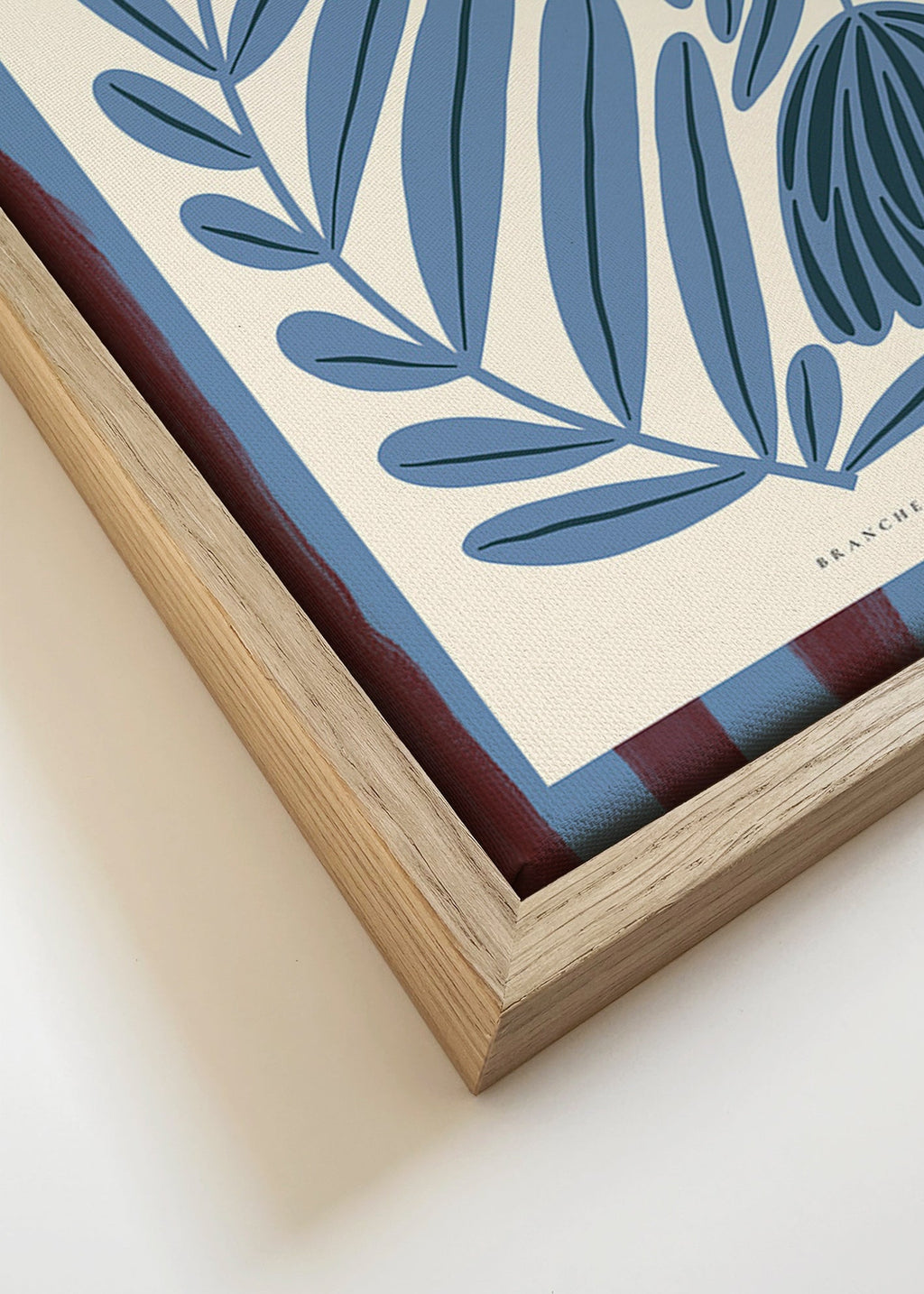 Botanical print: stylized blue acacia