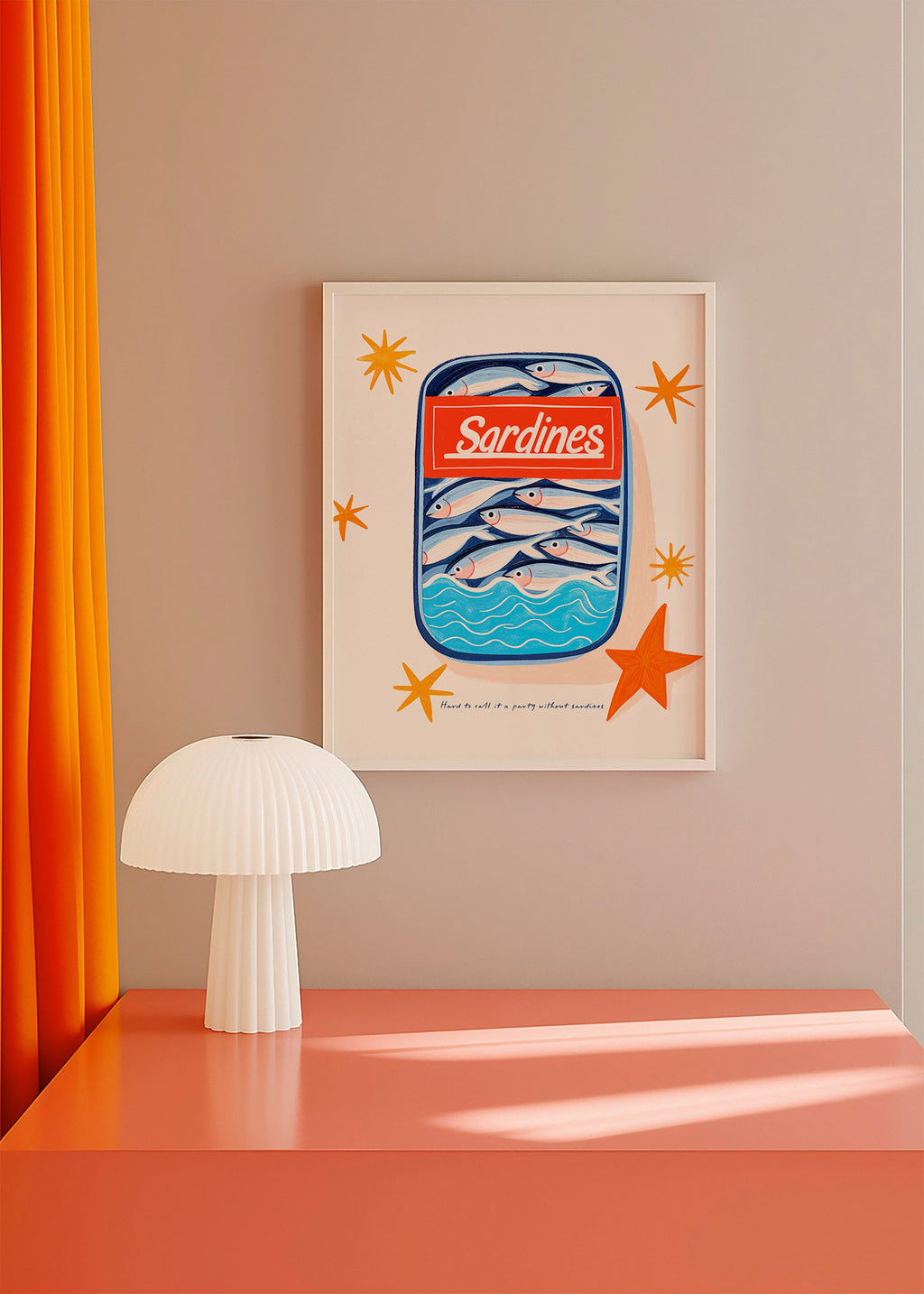 Kitchen art: illustrated sardine tin
