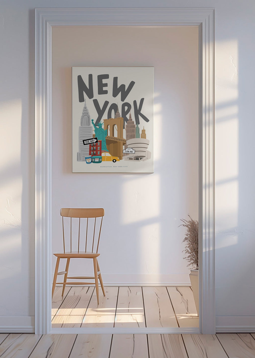 Travel poster: New York city icons